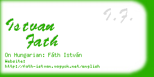 istvan fath business card