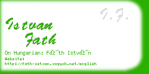 istvan fath business card